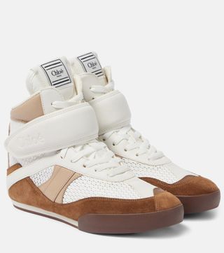 Chloé Kick Leather High-Top Sneakers