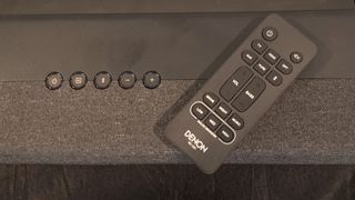 Denon DHT-S217 remote control on soundbar