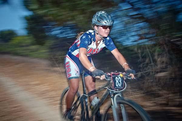 Essence Barton (Devo/NSO) looks smooth on the downhill on her way to a win in the Cat. 1 Women 15-18.