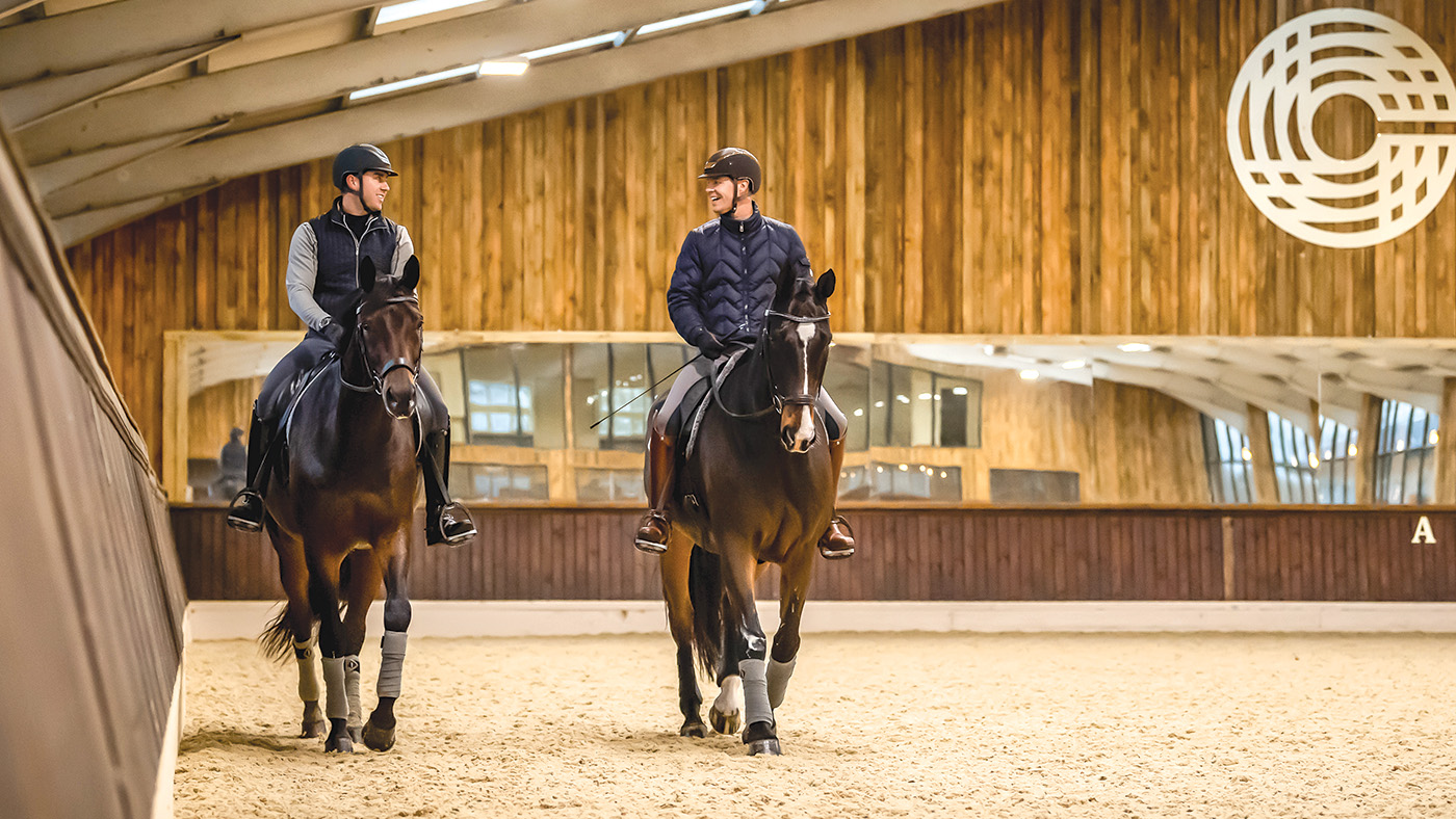 Spencer Wilton and Darren Hughes riding together