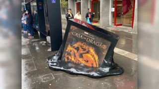 House of the Dragon poster that appears to have melted from the bottom