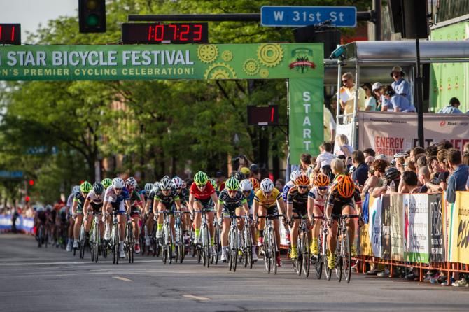 The Optum team comes to the front on the final lap.