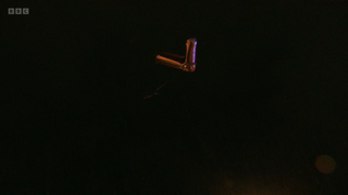 Lola's 'L' balloon floats away into the night sky