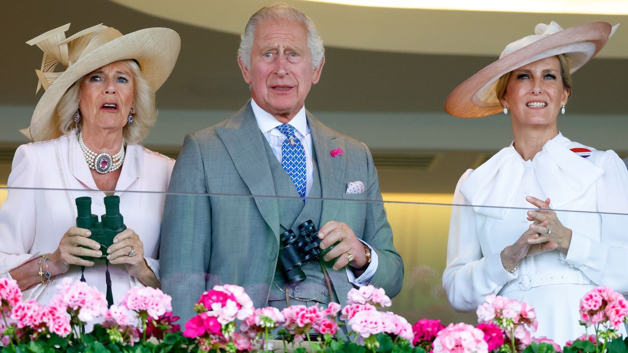 The surprising royal who&#039;s never attended Royal Ascot revealed. Seen here are Queen Camilla, King Charles III and Sophie, Duchess of Edinburgh at Ascot 2023