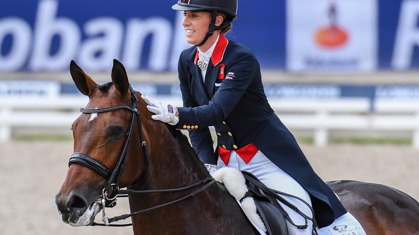 Charlotte Dujardin (GBR) riding Mount St John Freestyle during the FEI Grand Prix de Dressage at the FEI Longines European Championships Jumping, Dressage &amp; Para-Dressage Rotterdam 2019 held in Kralingse Bos in Rotterdam in the Netherlands on 19-25th August 2019