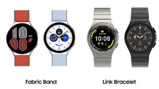 Samsung Galaxy Watch 4 watch bands in fabric and link options