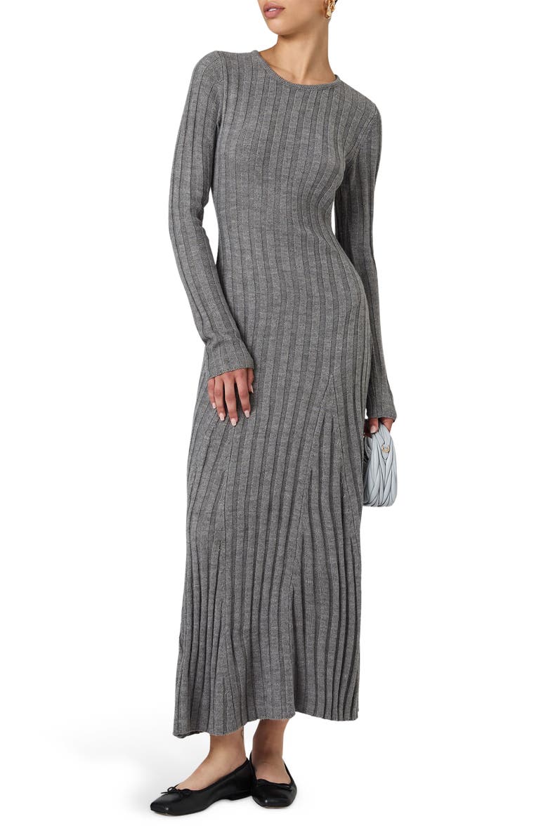 Long Sleeve Rib Maxi Sweater Dress