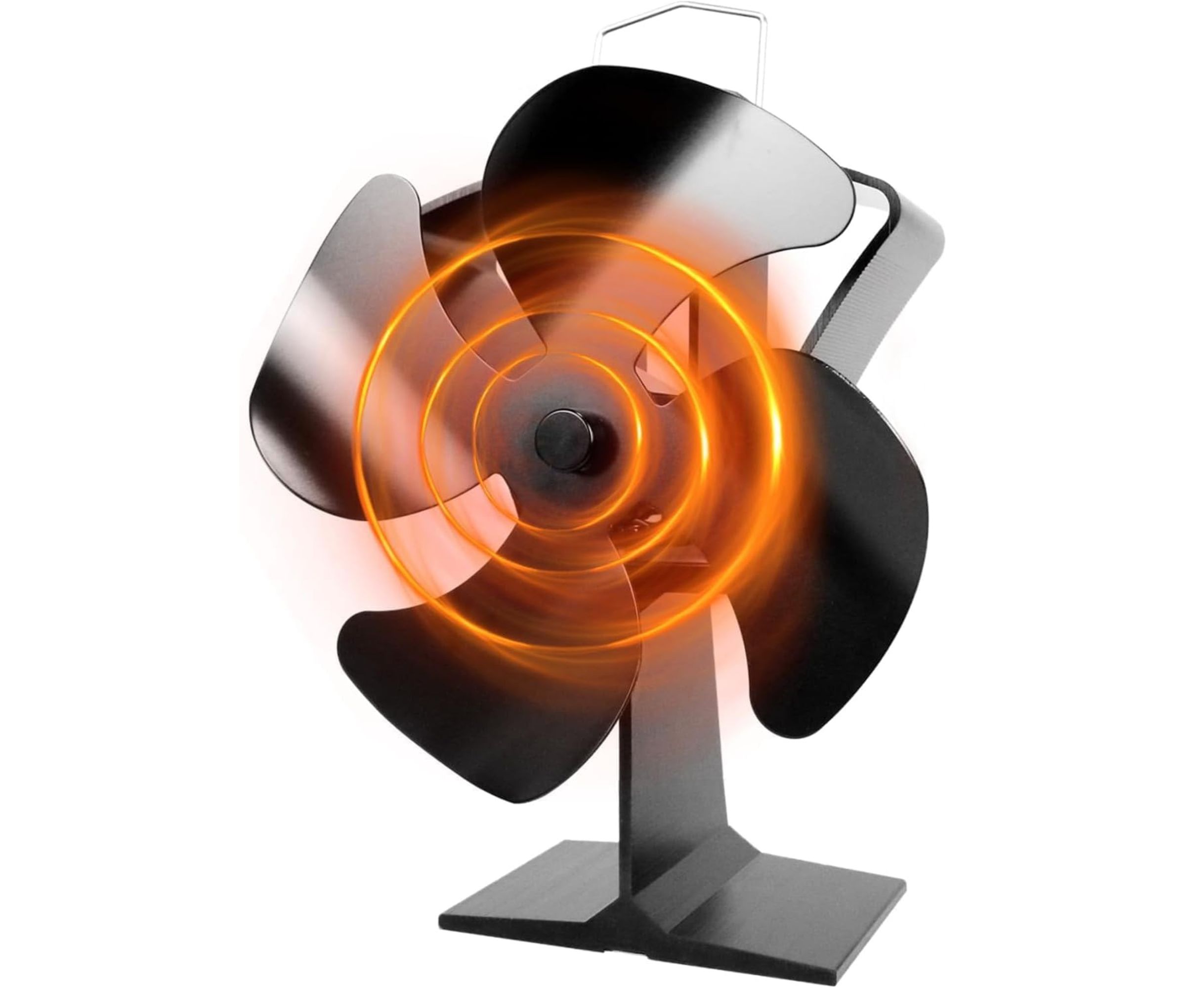 TOMERSUN 4 blades log burner fan cut out image on white background