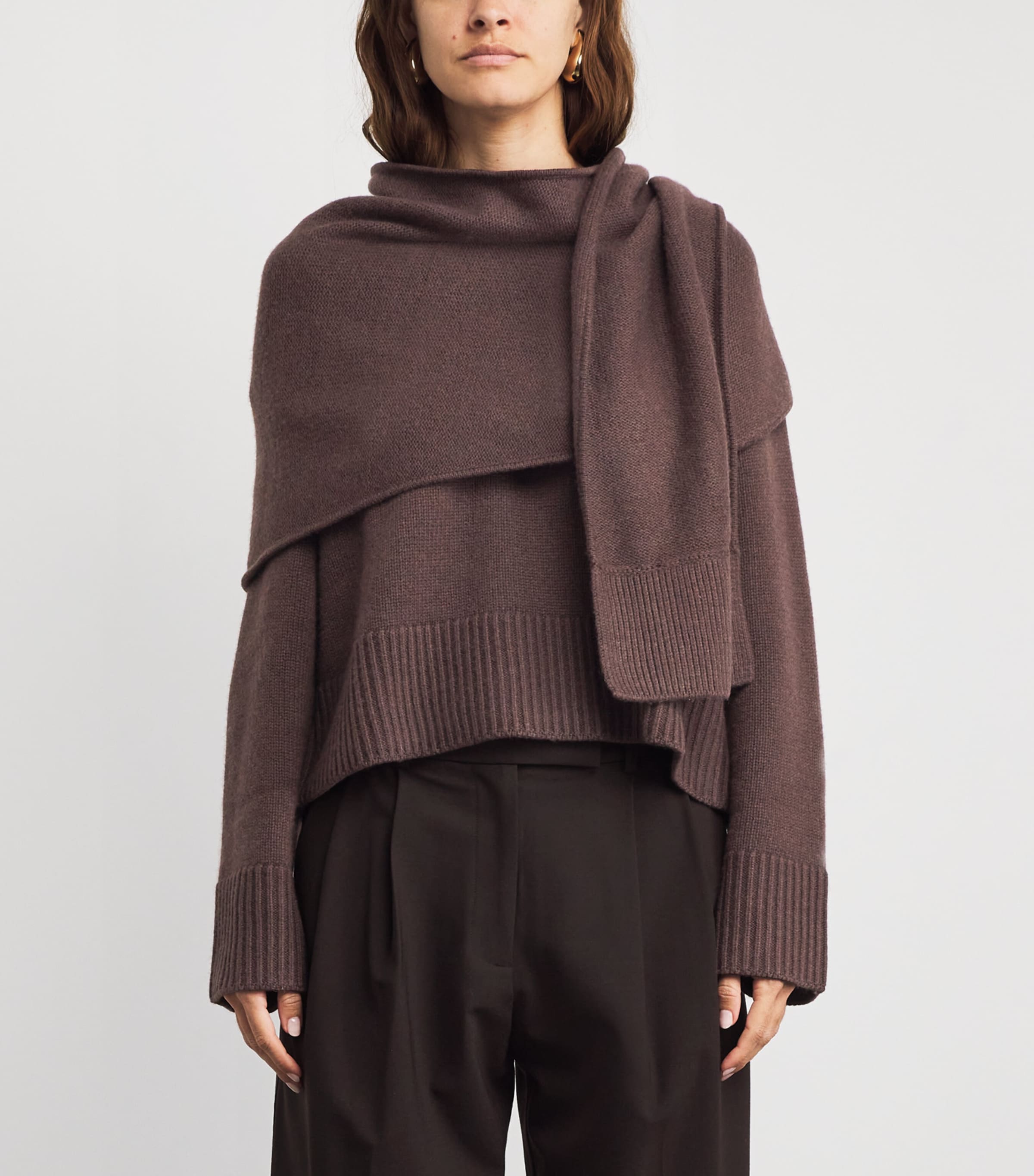 Simkhai Wool-Cashmere Elson Scarf Sweater