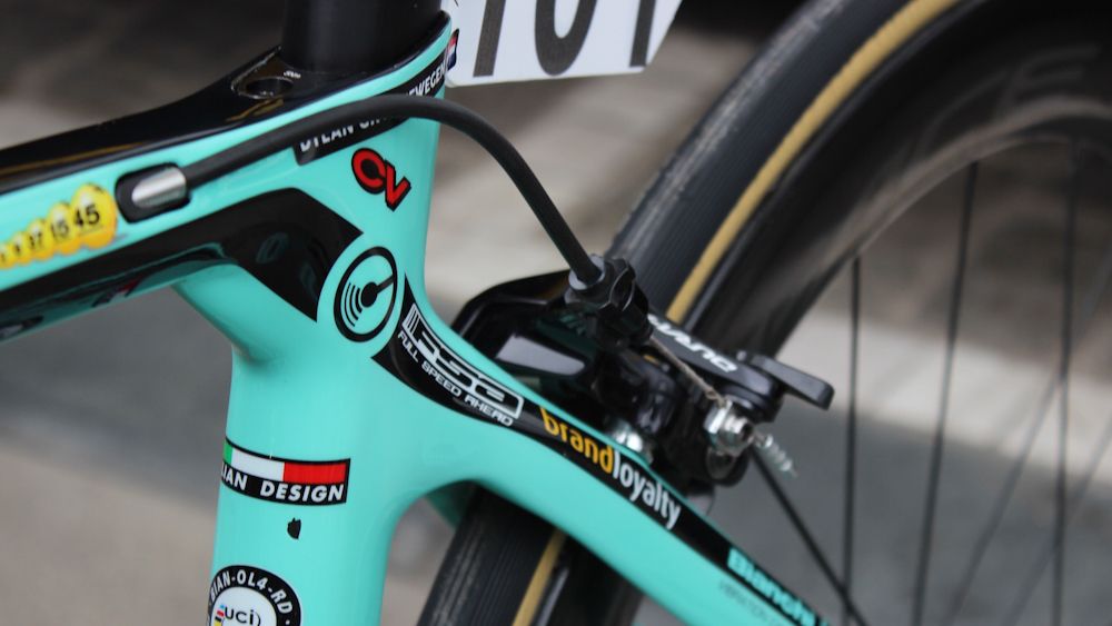 The bike's tubing profile contributes to both the aerodynamics and the power transfer properties