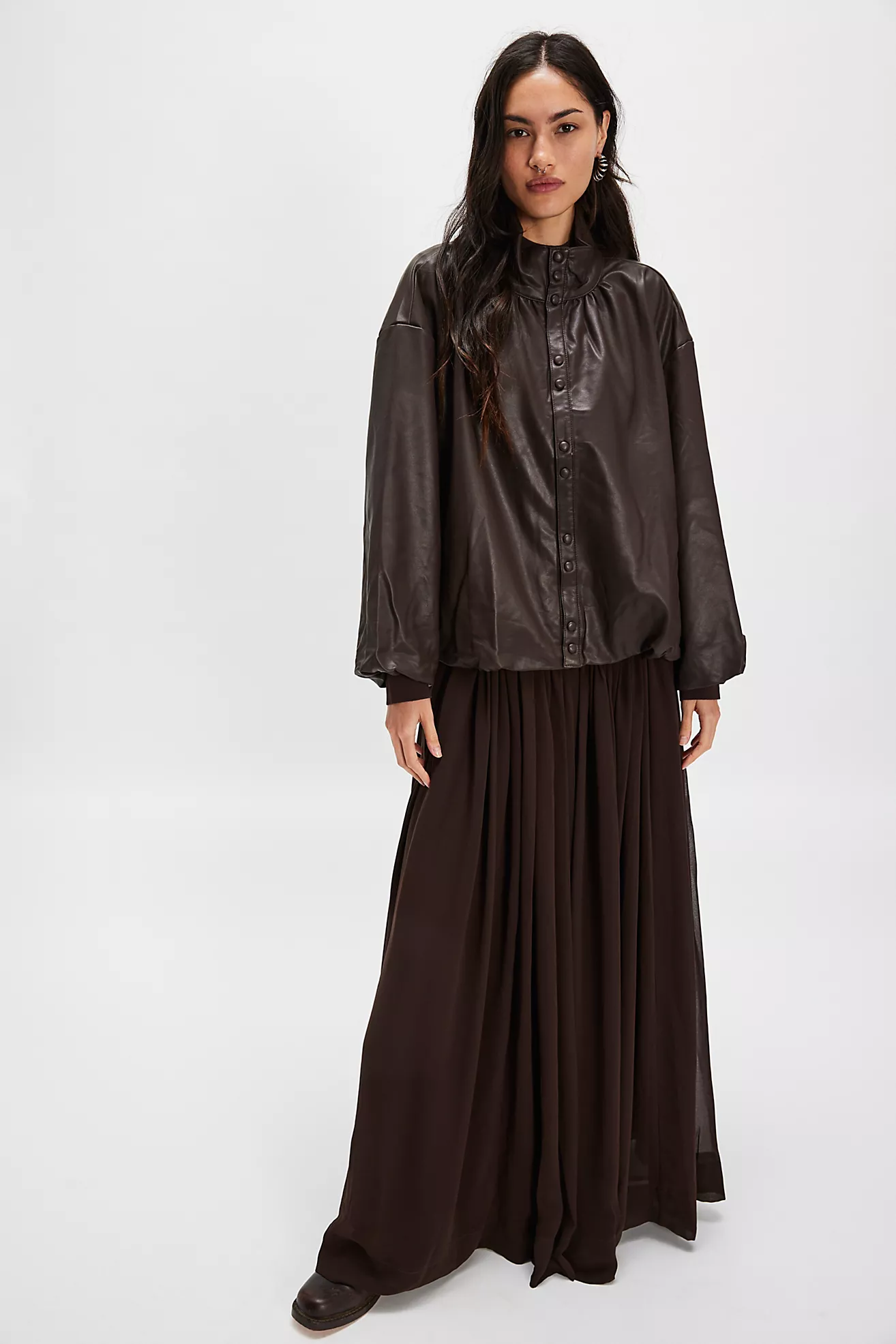 Find Me Now Poof Vegan Leather Jacket