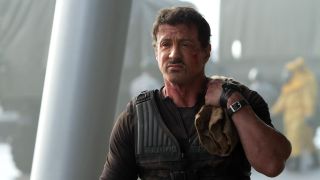 Sylvester Stallone as Barney Ross in The Expendables