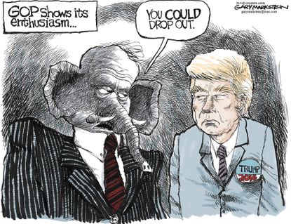 Political Cartoon U.S. Trump GOP 2016