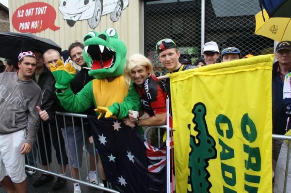 Australian fans are here to support Cadel Evans