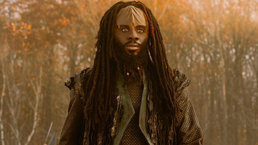 Jay-Den in the woods in a flashback in Star Trek: Starfleet Academy