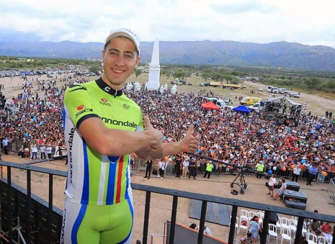 The Tour de San Luis teams' presentation gets a thumbs up from Peter Sagan