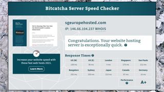 Bitcatcha Sample Speed Test Report