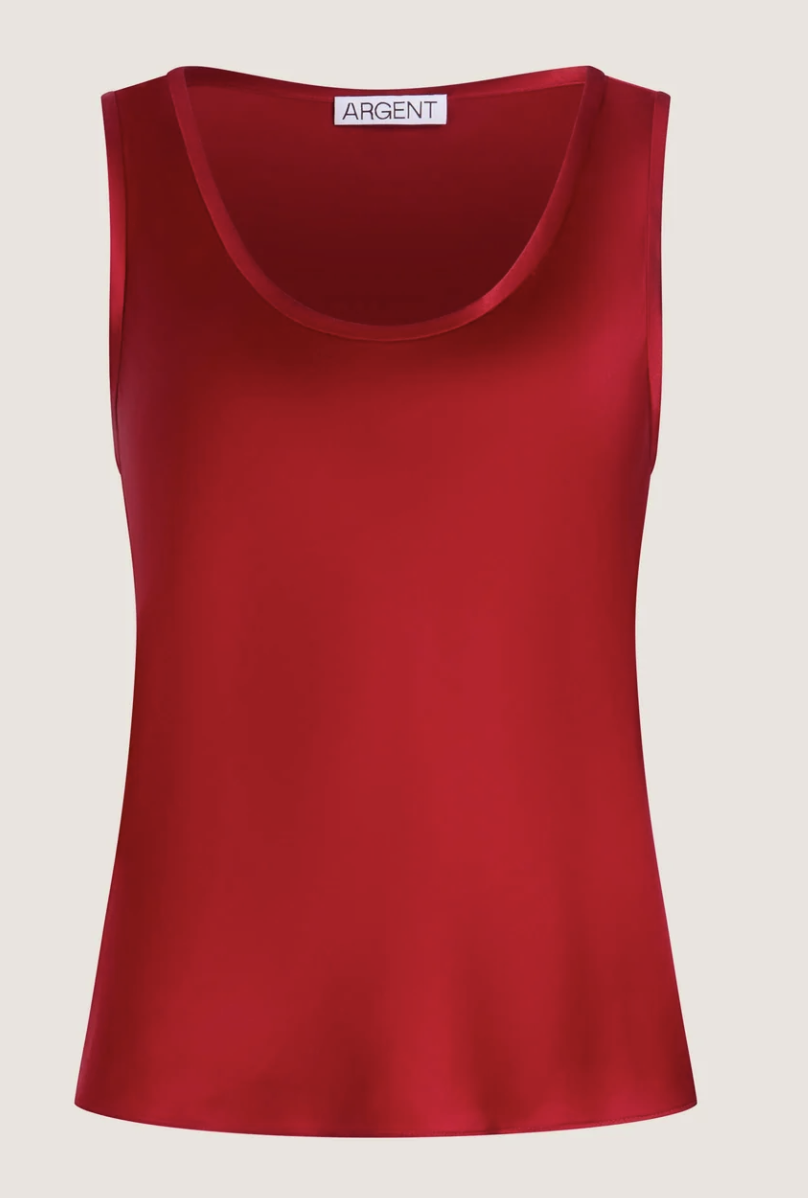Argent, Tank in Silk Charmeuse | Bordeaux