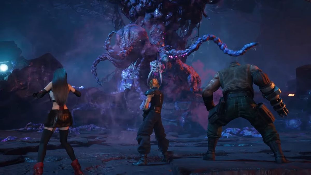 Cloud et all fighting JENOVA