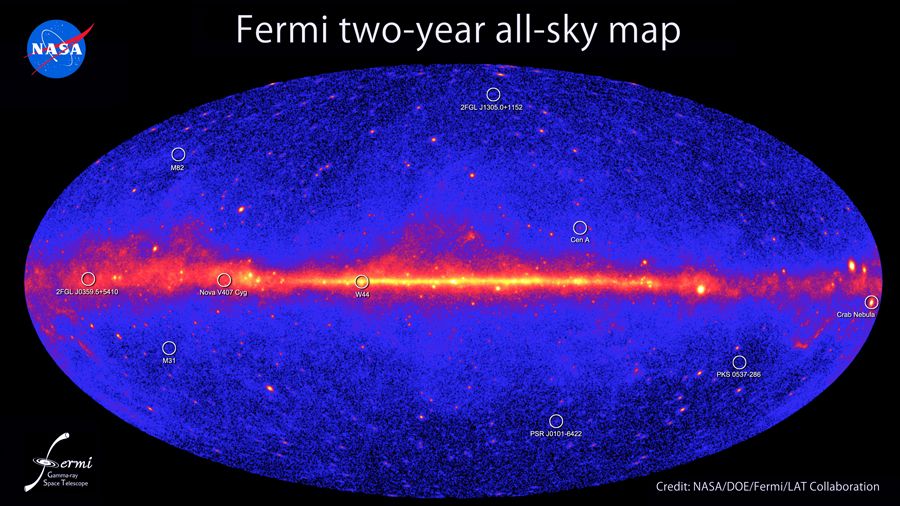 fermi two year sky map