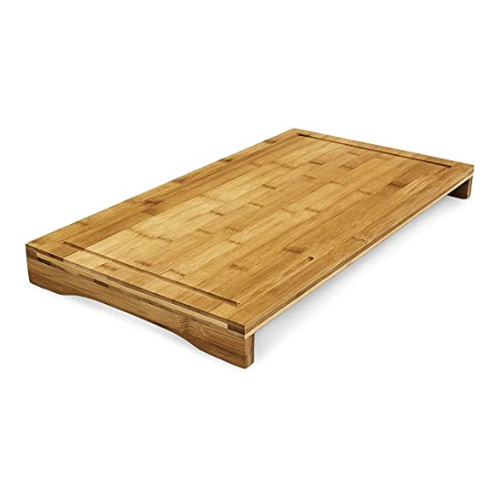 Unibos Set of 2 Bamboo Chopping Board Induction Ceramic Hob Cover Worktop Space Saver