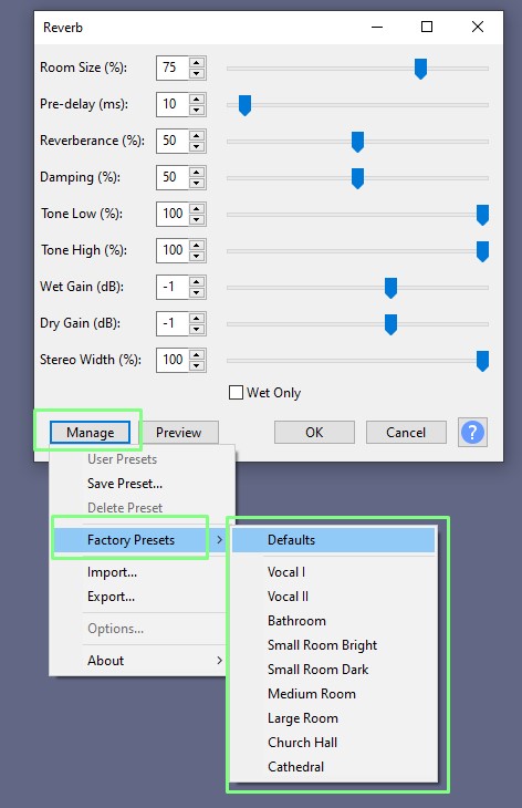 Add effects to audio with Audacity