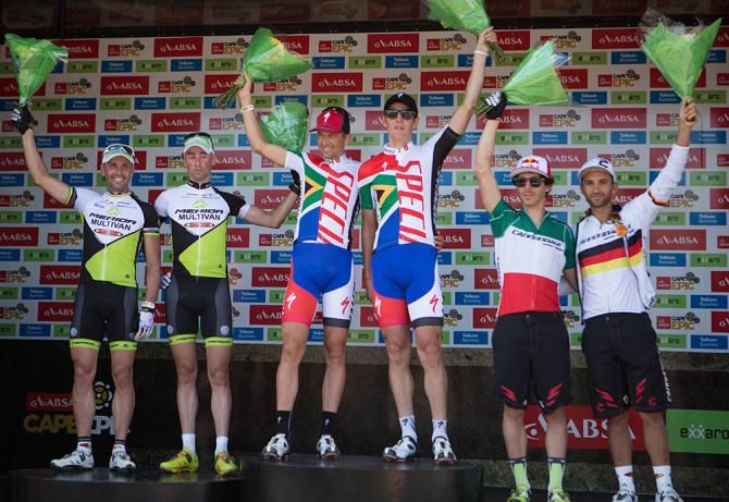 Men's prologue podium