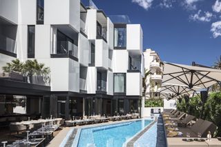 Sir Joan Hotel swimming pool, Ibiza, Spain