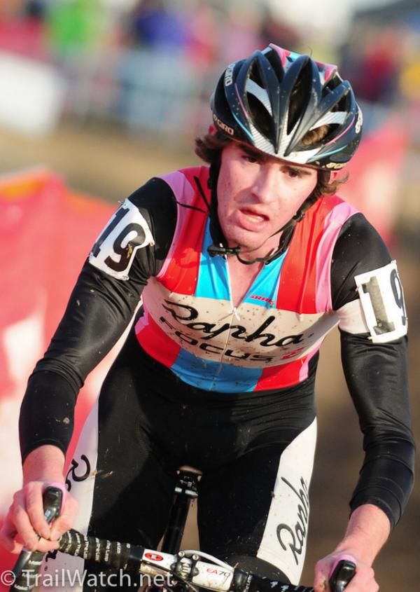 Zach McDonald (Rapha Focus) having a spectacular weekend.