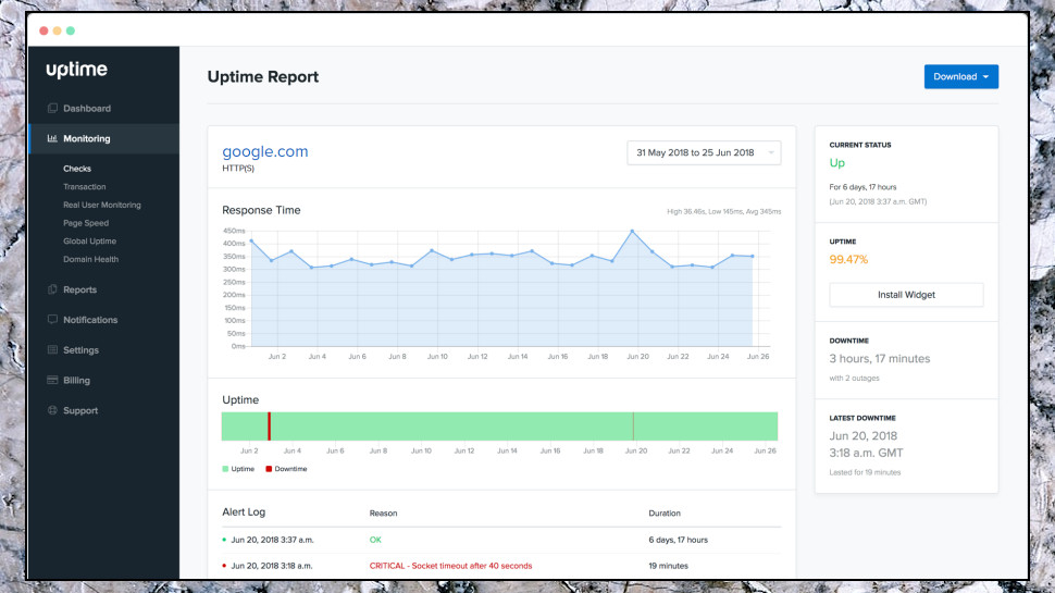 Uptime.com Uptime Report