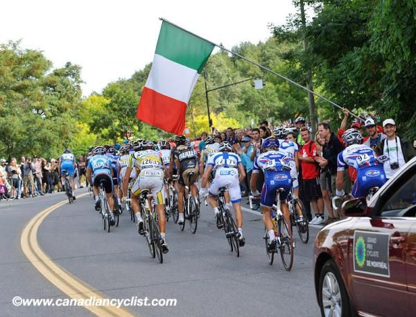 Crowds lined the climb.
