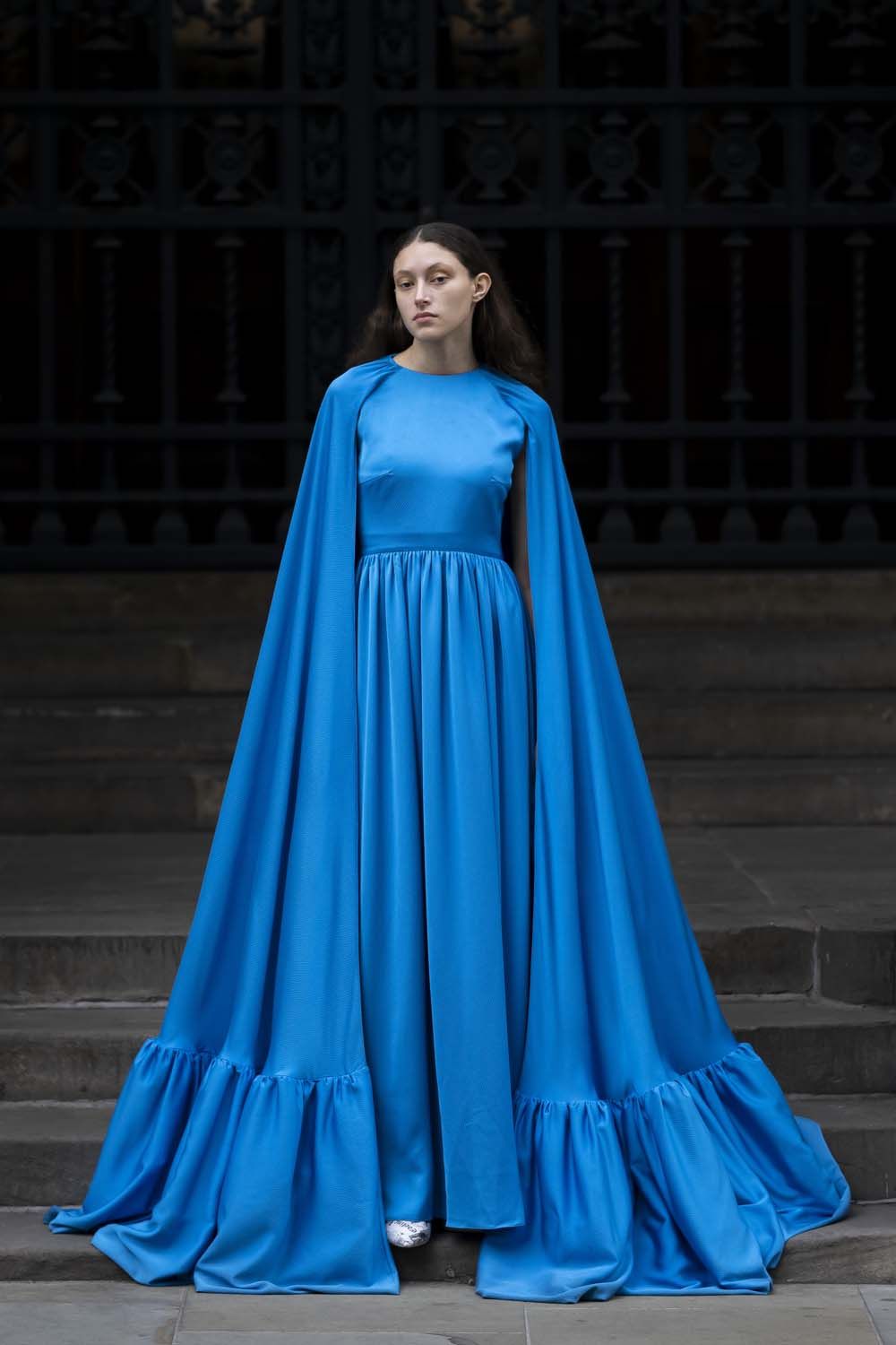 on the runway at London Fashion Week AW23