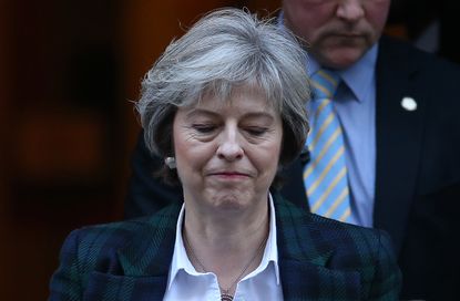 British Prime Minister Theresa May at Downing Street
