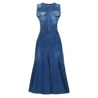 Sleeveless denim midi dress, £550 | Victoria Beckham
