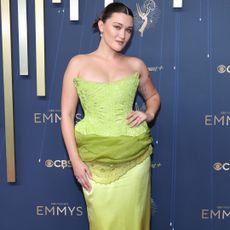 Isa Briones at the 2025 emmys red carpet