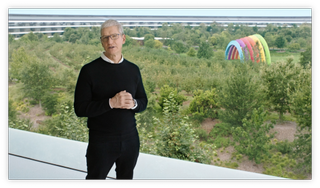 Tim Cook Apple Park Background