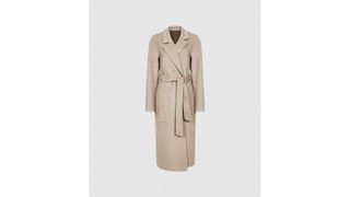 Elyse wool blend reversible longline coat