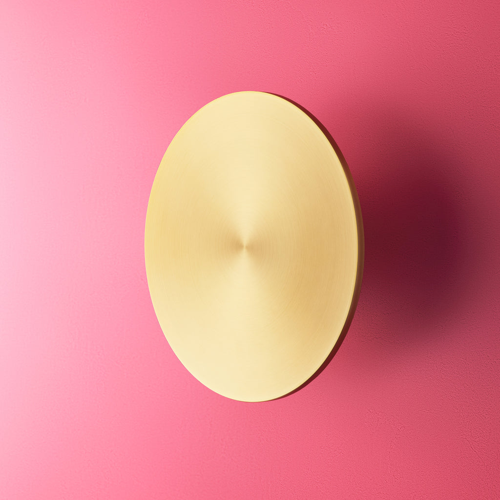 Larger Helios Ip44 Wall Light in Brushed Gold Aluminium