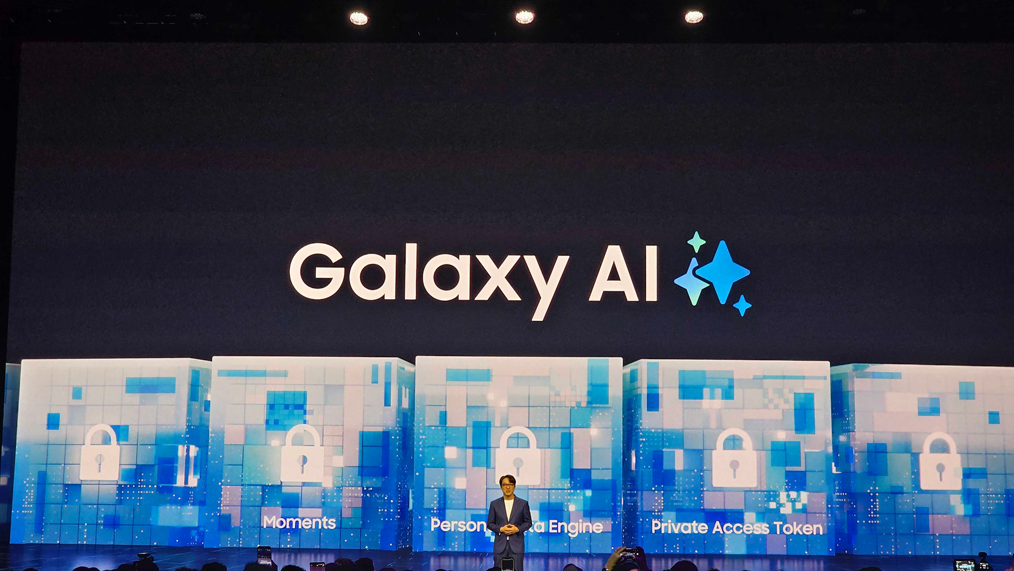 Galaxy AI on stage at Samsung Unpacked 2026