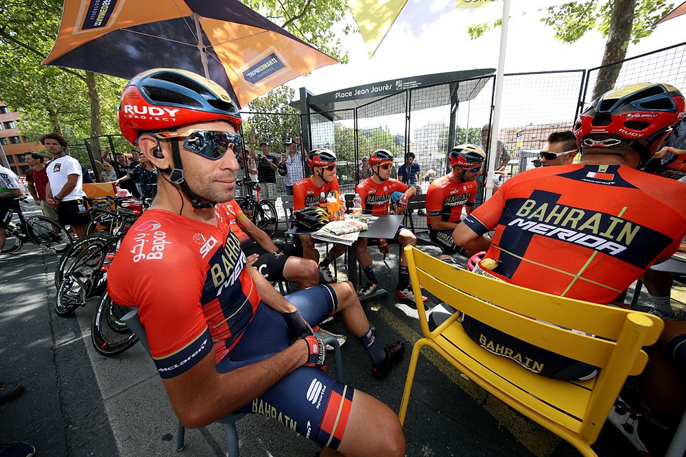 Vincenzo Nibali (Bahrain-Merida) before the stage 11 start at the Tour de France