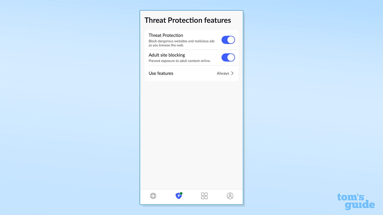 NordVPN in-app screenshot of  
