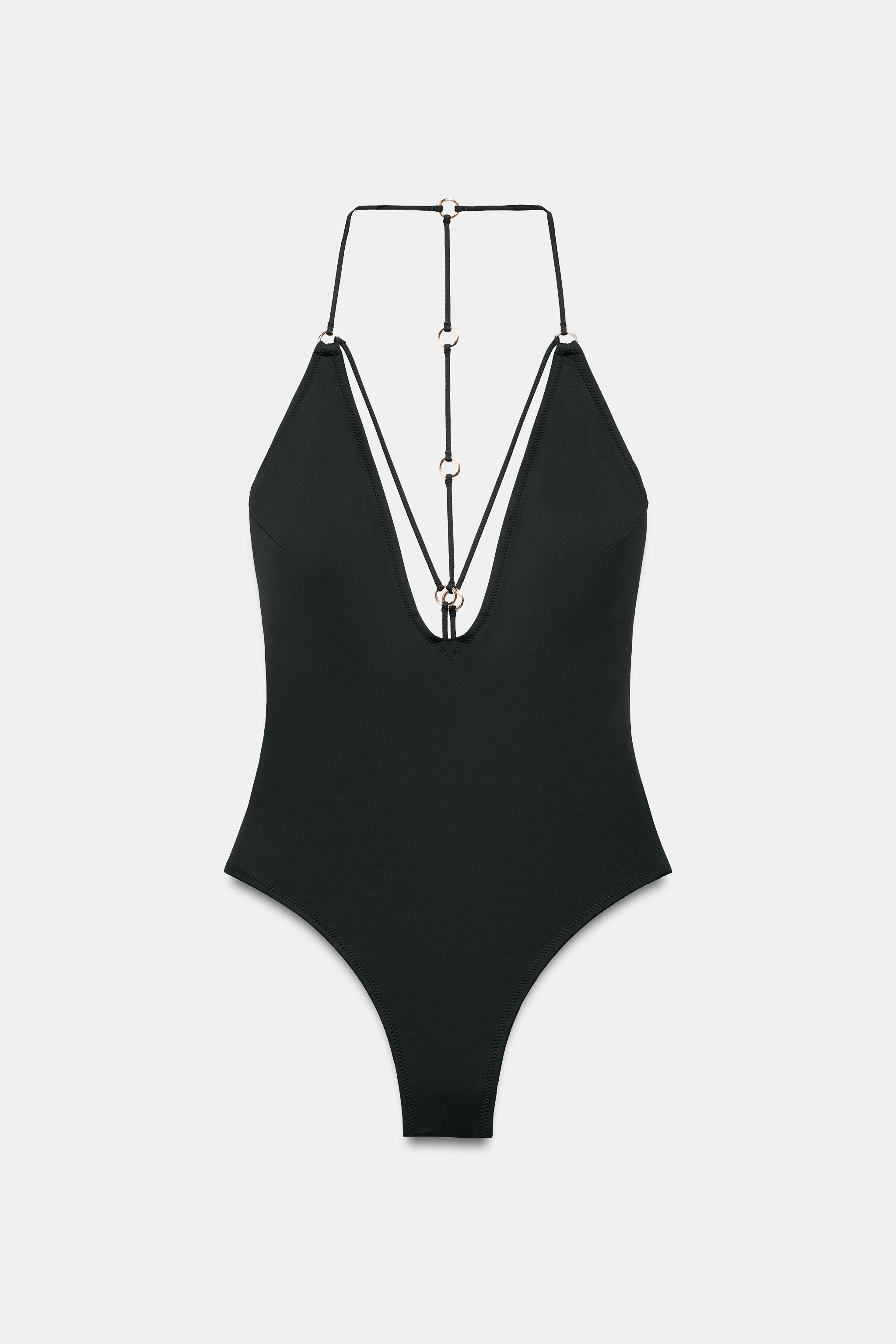 Strappy Swimsuit With Eyelets