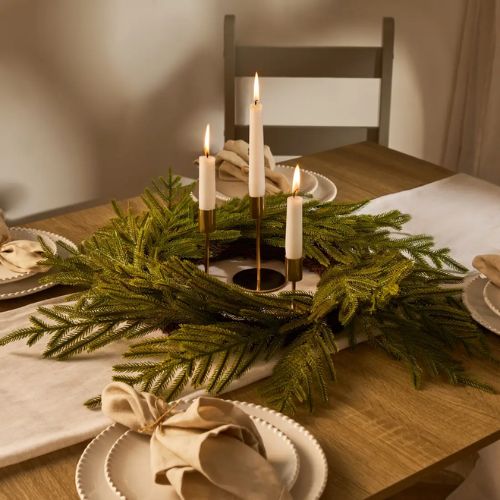 OHS, Christmas Fir Greenery Artificial Wreath Foliage Festive Home Decor