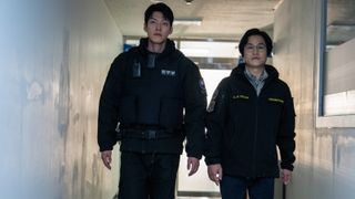 Kim Woo-bin and Kim Sung-kyun from Netflix's Officer Black Belt.