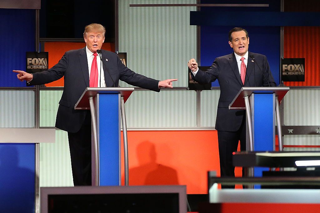 Republican presidential candidates Donald Trump and Ted Cruz