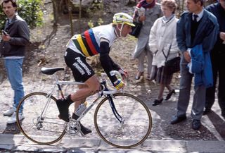 Rudy Dhaenens in his rainbow stripes in 1991 (Sunada)