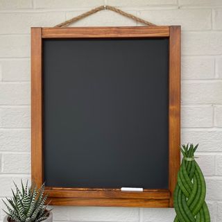 Somer House design Chalkboard - Solid Wood Frame in Dark Walnut Finish
