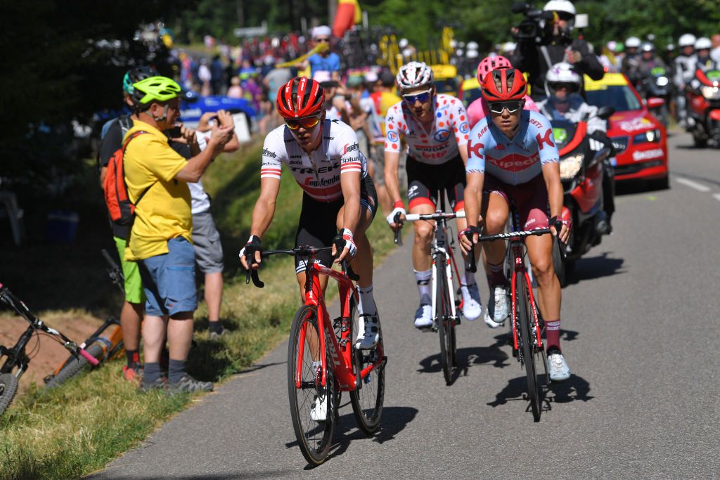 Toms Skujins (Trek-Segafredo) in the breakaway