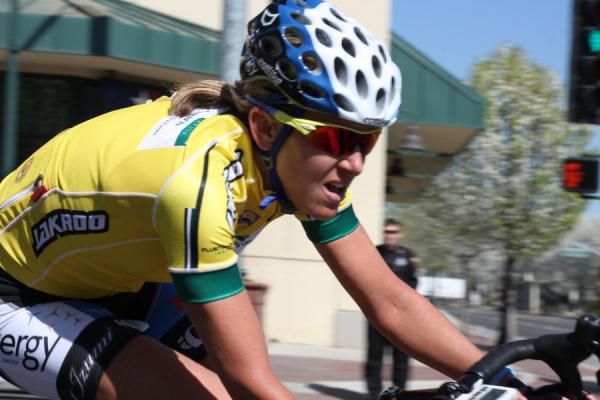 Kristin Armstrong in yellow