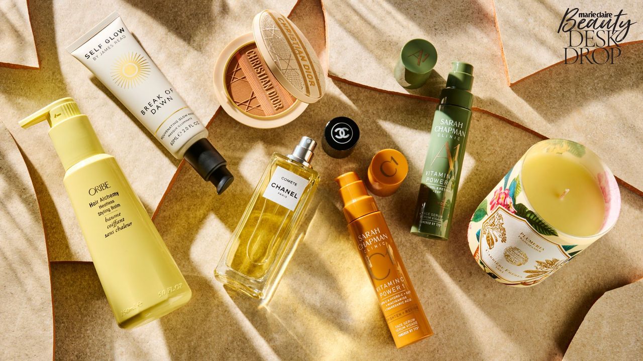 Best New Beauty Products May 2024 including: Oribe Styling Lotion, James Read Self Glow, Chanel Comete, Dior Bronzer, Sarah Chapman Serums and Cerriere Freres Candle